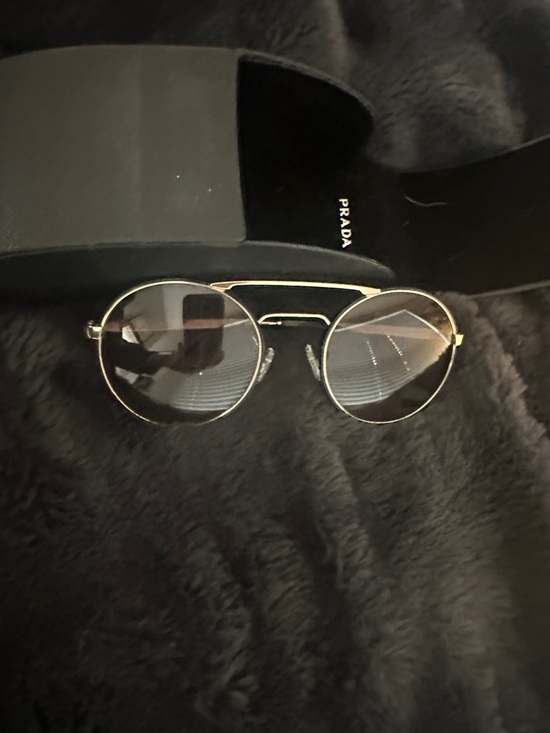 Prada Round Sunglasses - Gold Frame main image 7
